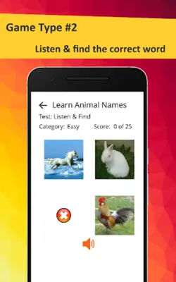 Learn Animals in Turkish android App screenshot 1