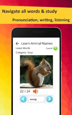 Learn Animals in Turkish android App screenshot 4